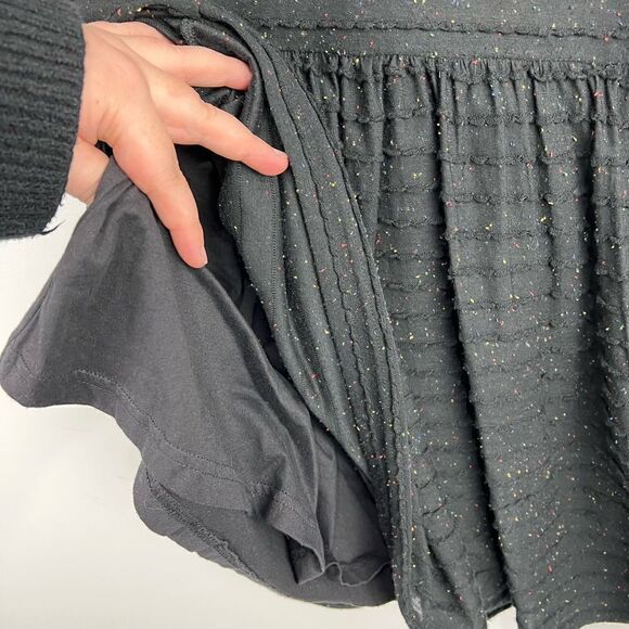 Yumi Kim for Anthropologie Black Pine Street Multicolor Speckled Dress M - Picture 7 of 8